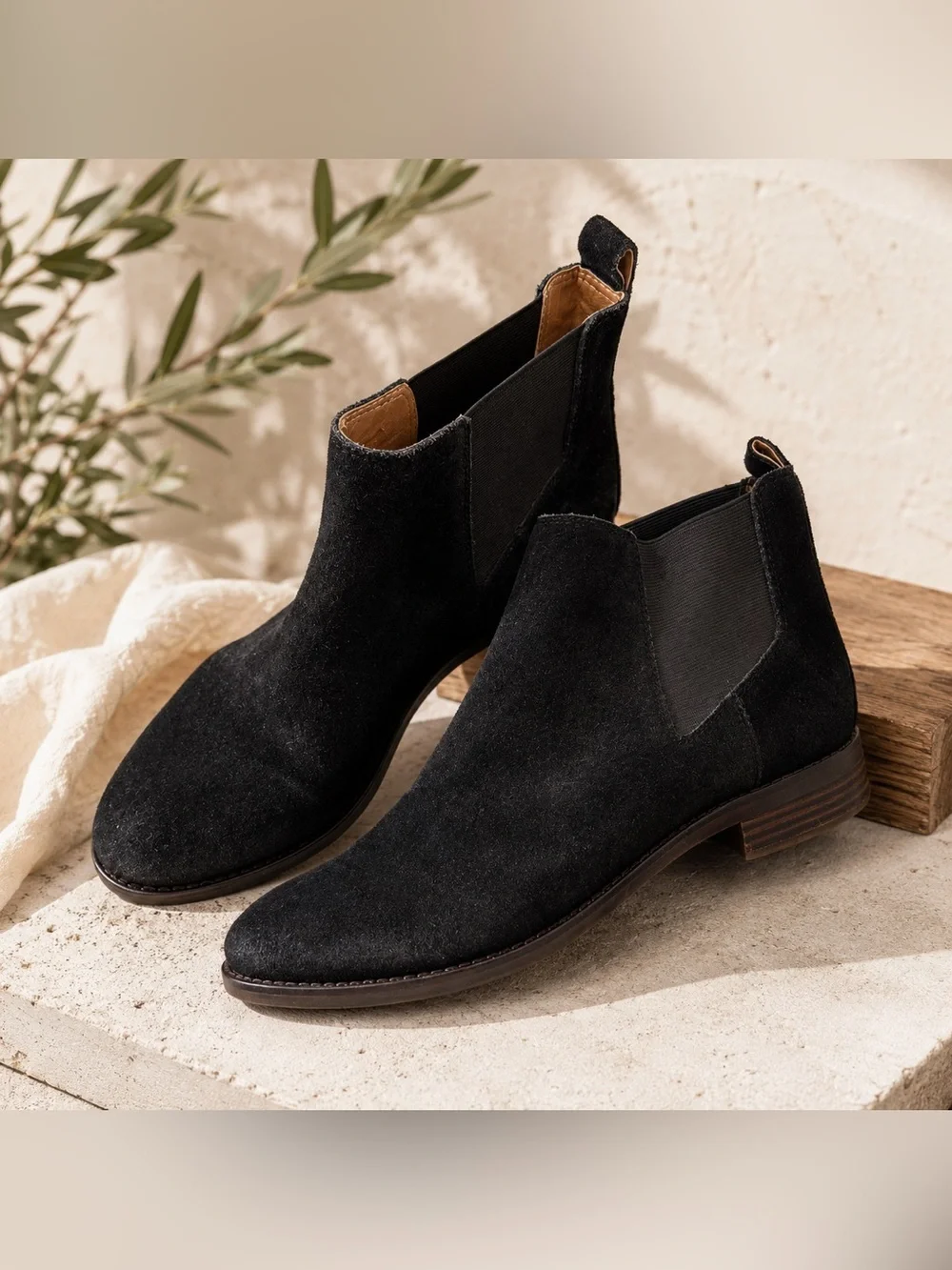 Lucky Brand Noahh Black Suede Chelsea Boots Size 10M